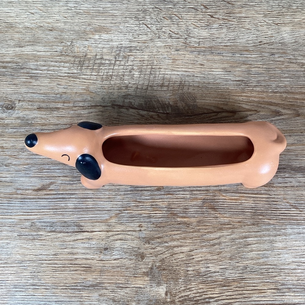 Daisy the Dachshund Ceramic Planter 8.5” x 2.5” x 2.5” - Picture 10 of 12